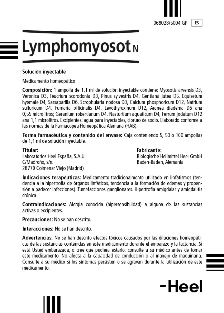 Ficha técnica Lymphomyosot ampollas
